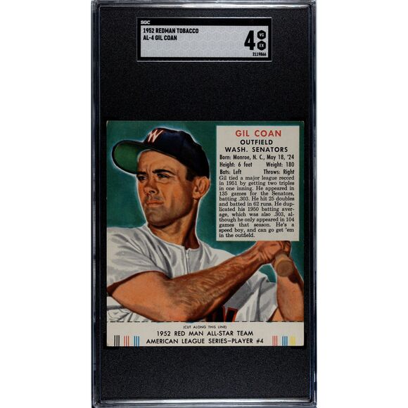 Vintage 1952 Redman Tobacco Gil Coan SGC 4 - Picture 1 of 2